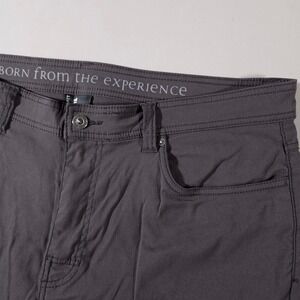 Prana Zion Pants Mens 38x30 Gray Slim Fit Stretch Outdoor Casual Trousers
